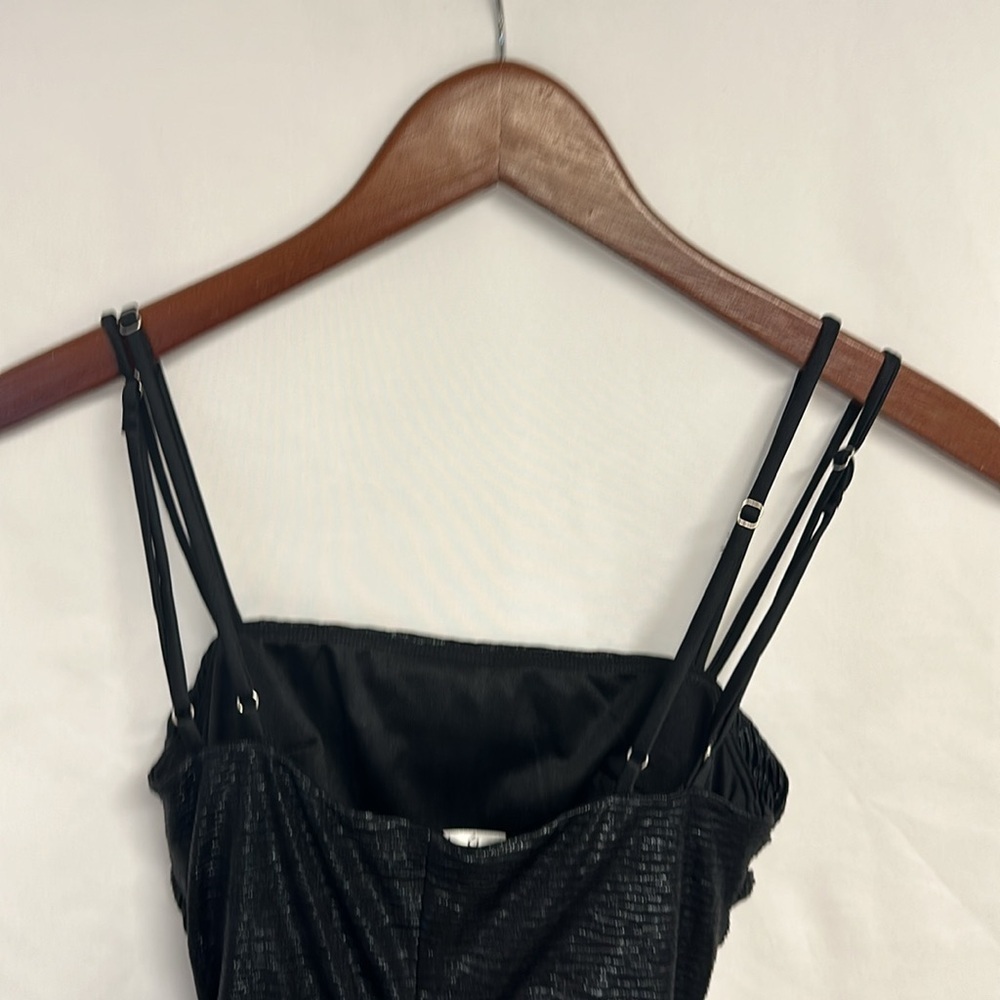 Lucy in the Sky Breakaway Bodycon in Shimmer Black size small. - Picture 5 of 10